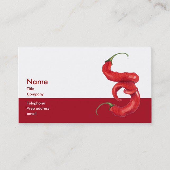 Hot and Spicy Business Card (Front)