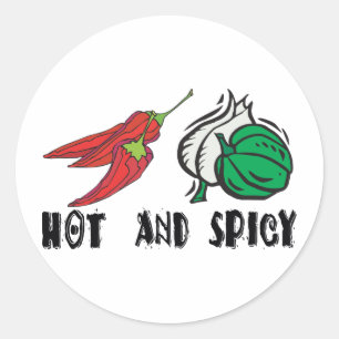Hot And Spicy Classic Round Sticker