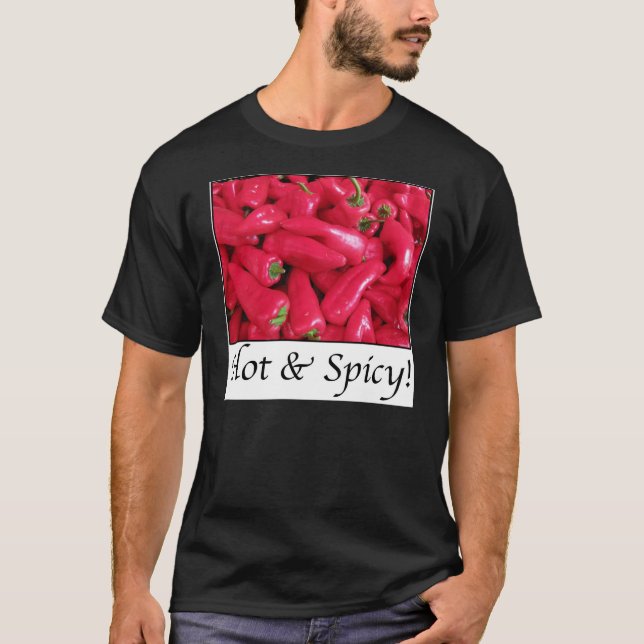 Hot and Spicy Red Peppers T-Shirt (Front)