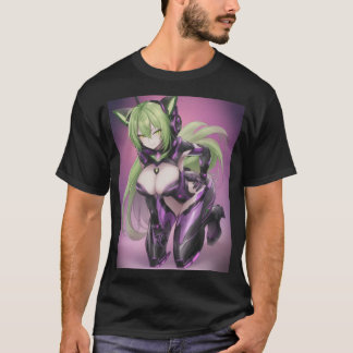 Hot  Anime Android Catgirl T-Shirt