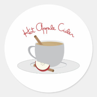 Hot Apple Cider Classic Round Sticker