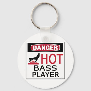 Hot Bass Player Keychain