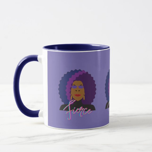 Hot Beverage Mug Black Art (Left)