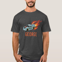Hot Blue Racing Car with Number