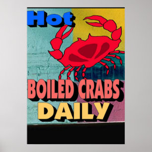 Hot Boiled Crabs Daily Sign