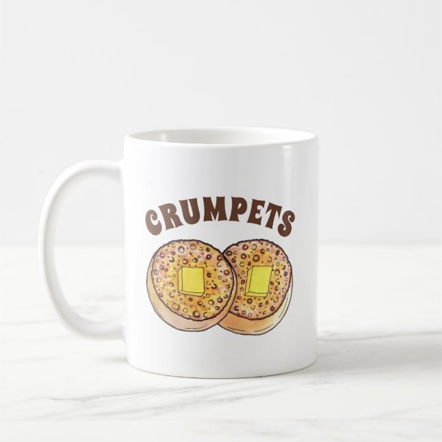 Hot Buttered Crumpets UK Cuisine British Food Coffee Mug (Left)