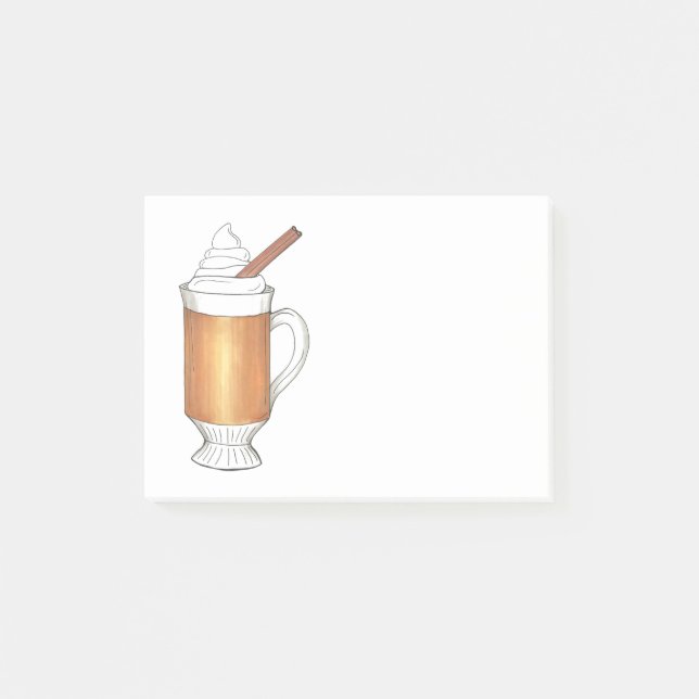 Hot Buttered Rum Holiday Drink Christmas Post-Its Post-it Notes (Front)