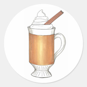 Hot Buttered Rum Winter Christmas Holiday Stickers