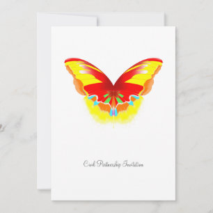 Hot Butterfly - Civil Partnership Invitation
