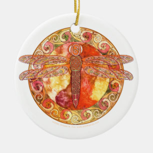 Hot Celtic Dragonfly Ornament