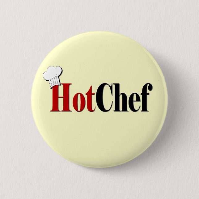 Hot Chef 2 Inch Round Button (Front)
