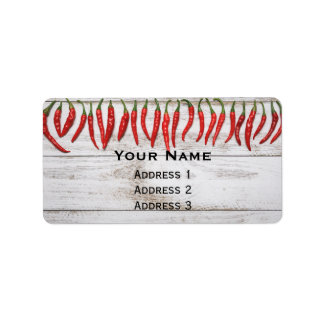 Hot Chili Peppers Border Label