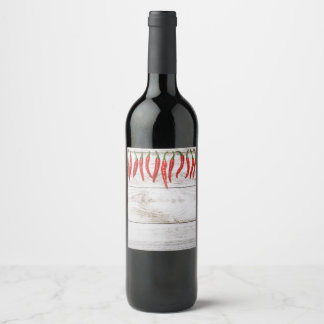 Hot Chili Peppers Border Wine Label