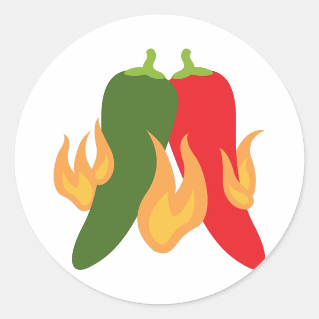 Hot Chili Peppers Classic Round Sticker (Front)