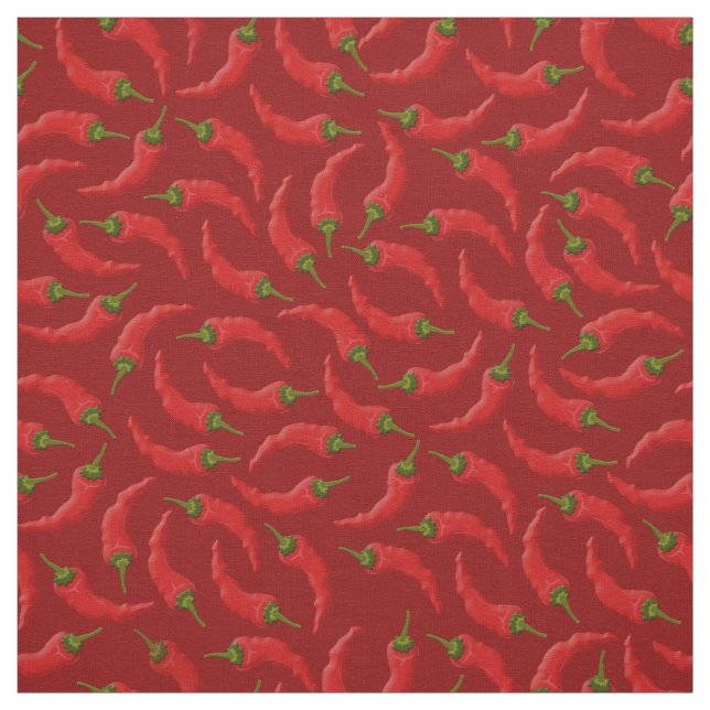 Hot Chili Peppers Pattern Fabric (Swatch)