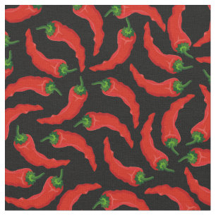 Hot Chili Peppers Pattern Fabric