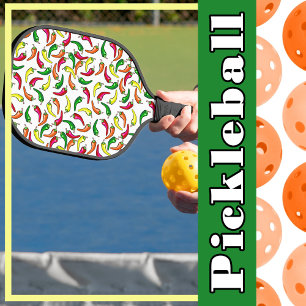 Hot Chili Peppers Red, Yellow, Green, and Orange  Pickleball Paddle