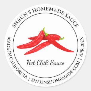 Hot Chili Sauce Modern label