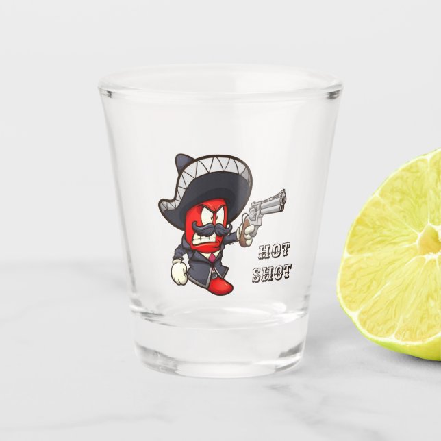 Hot Chili Shot (Edit) Glass (Front)