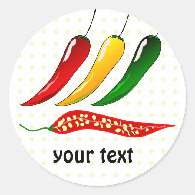 hot Chillies Classic Round Sticker (Front)