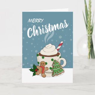 Hot Chocolate and Gingerbread Cookies - Christmas Card