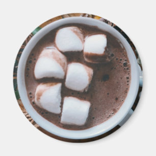 Hot chocolate and marshmallows cocoa magnet