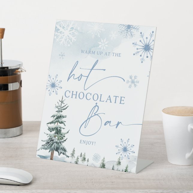 Hot Chocolate Bar bleu hivernal signe merveilleux (In SItu)