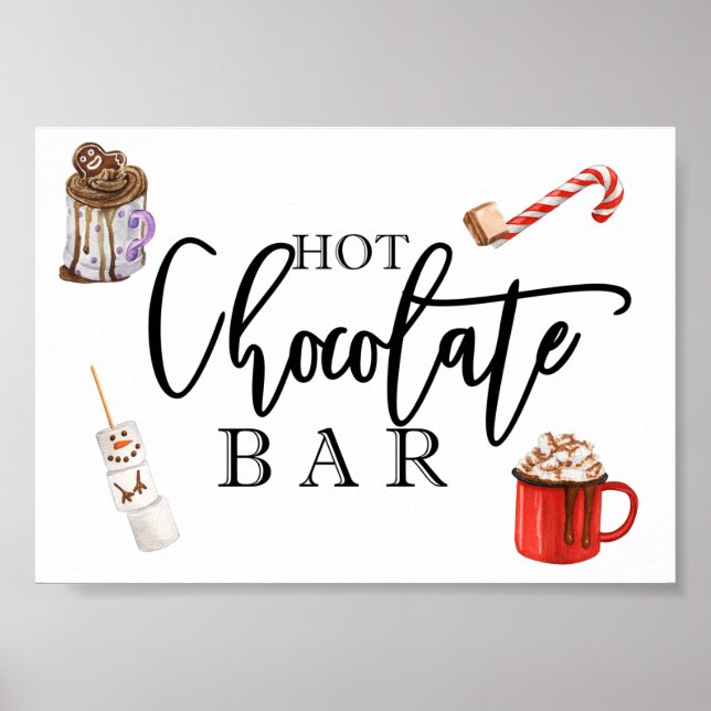 Hot Chocolate Bar Christmas Cocoa Poster (Front)