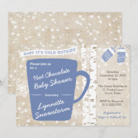 Hot Chocolate Bar Snowflakes Baby Shower for Boy