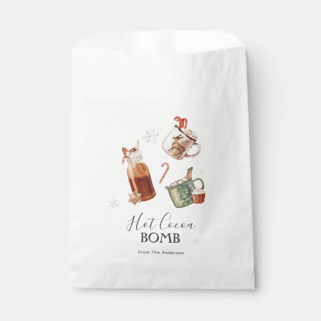Hot Chocolate Bomb  Favour Bag (Front)
