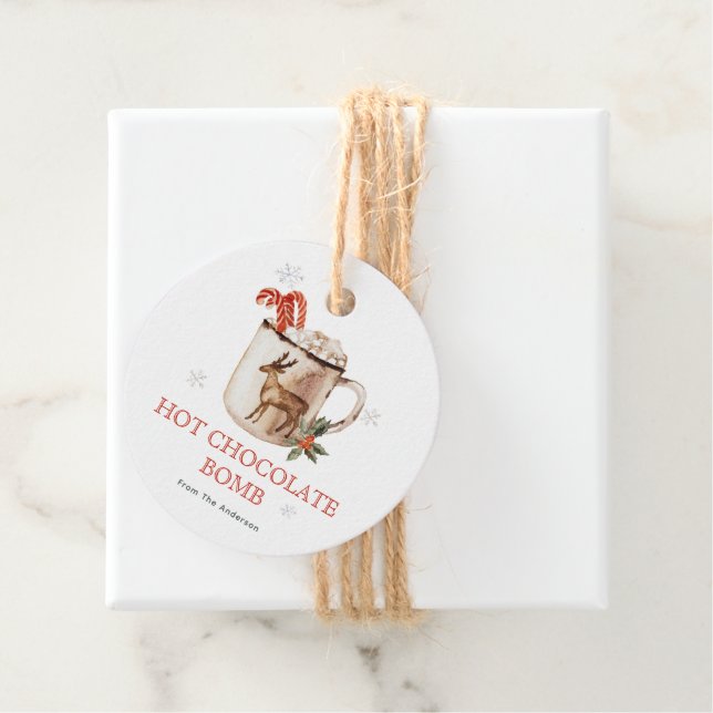 Hot Chocolate Bomb  Favour Tags (In Situ)