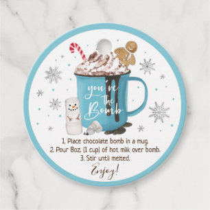 Hot Chocolate Bomb Hot Cocoa Bomb Instruction Favour Tags