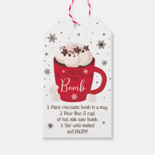 Hot Chocolate Bomb Hot Cocoa Bomb Instruction Gift Tags