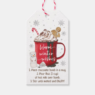 Hot Chocolate Bomb Hot Cocoa Bomb Instruction Gift Tags