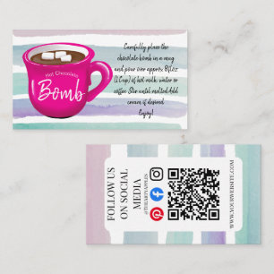 hot chocolate bomb instructions review request business card