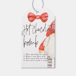 Hot Chocolate Bomb Red santa gnome cocoa Gift Tags