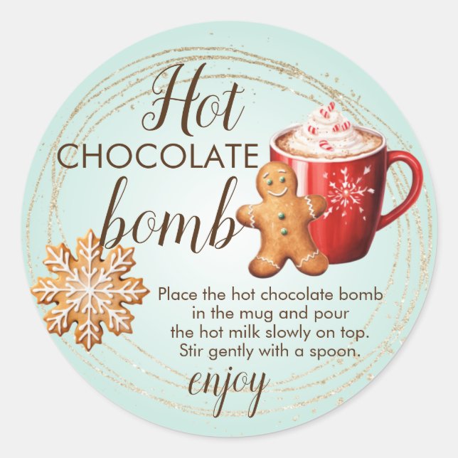 Hot chocolate bomb tag (Front)