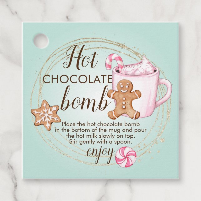 Hot chocolate bomb tag (Front)