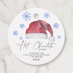 Hot chocolate bomb tag.Winter hot cocoa bomb Favour Tags
