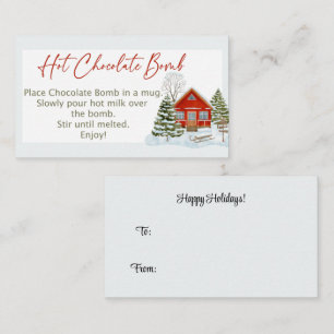 Hot chocolate bomb tags, business card size