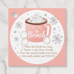 Hot Chocolate Bomb Tags You're the Bomb Cocoa
