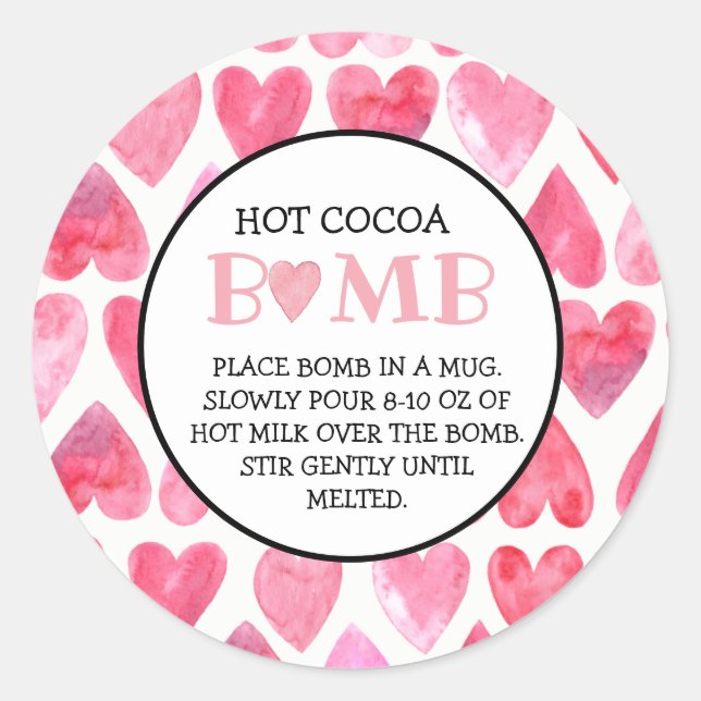 Hot Chocolate Bomb Valentine Tag (Front)
