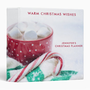 Hot Chocolate & Candy Cane Christmas Planner Binder