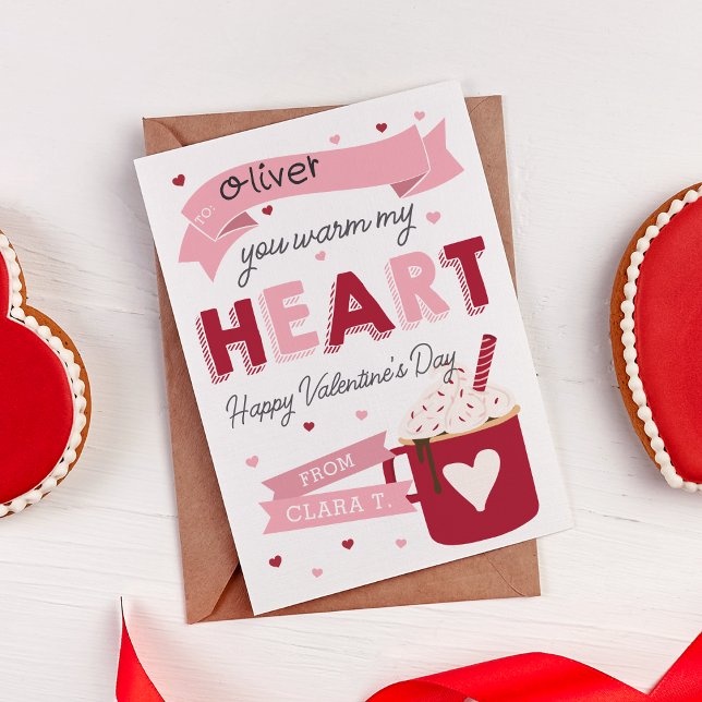 Hot Chocolate Classroom Valentines Day Card (Creator Uploaded)
