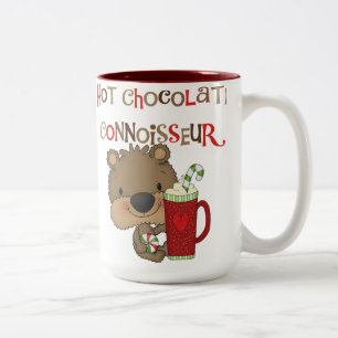 Hot Chocolate Connoisseur Boy Bear Two-Tone Coffee Mug
