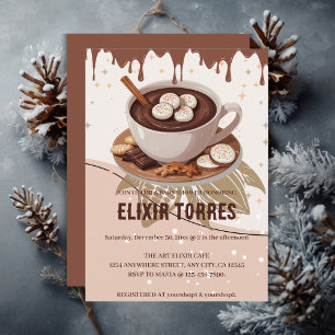 Hot Chocolate & Cookies Winter Baby Shower Invitation