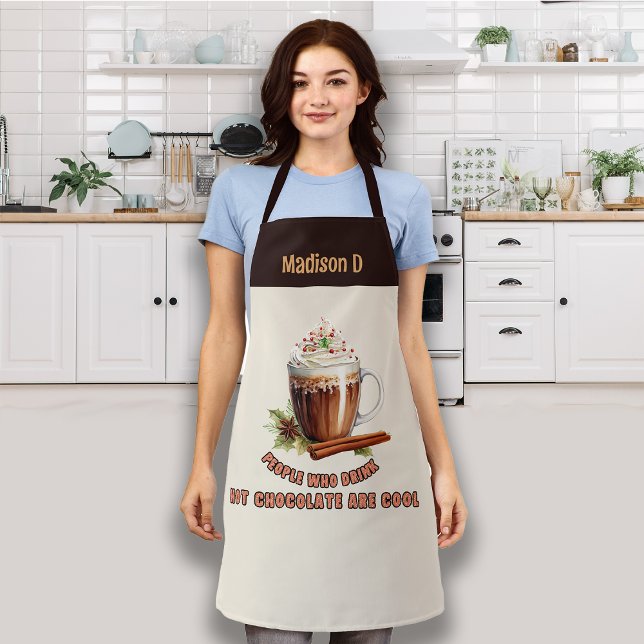 Hot Chocolate Cool People Apron (Creator Uploaded)