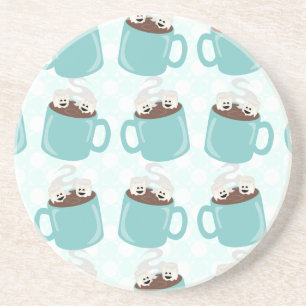 Hot Chocolate Happiness Pattern Coaster