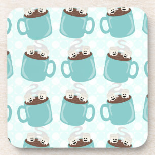 Hot Chocolate Happiness Pattern Coaster