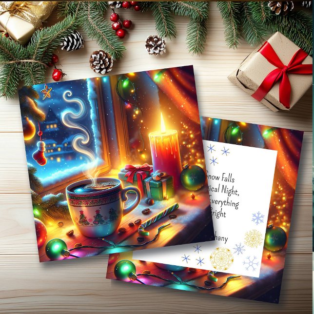 Hot Chocolate in a Christmas Window Personalized  (Creator Uploaded)